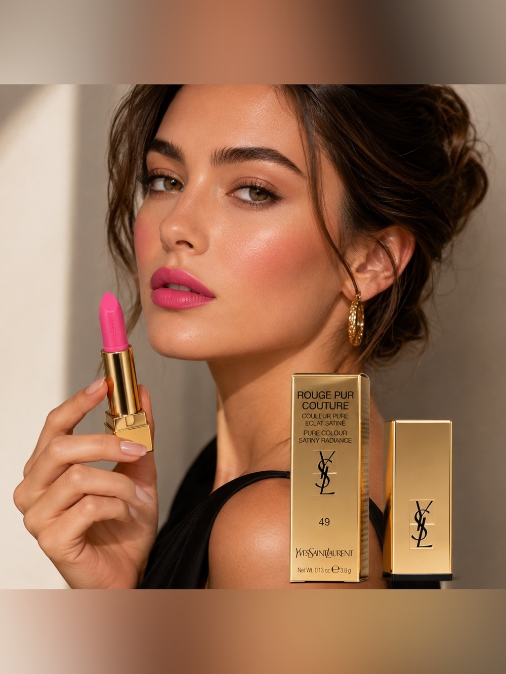 Yves Saint Laurent ROUGE PUR COUTURE SATIN LIPSTICK 49 Rose Tropical